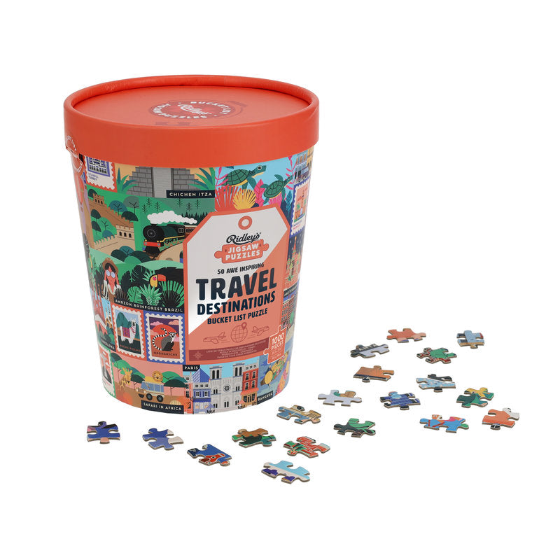 50 Awe-Inspiring Travel Destinations Bucket List 1000-Piece Puzzle