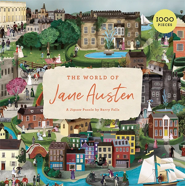 World of Jane Austen 1000 Piece Puzzle: A Jigsaw Puzzle with 60 Characters and Great Houses to Find
