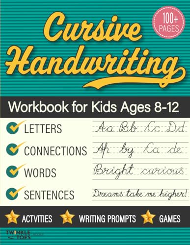 Cursive Handwriting Workbook for Kids Ages 8-12: Step-by-Step Practice Book With Exercises for Elementary Students